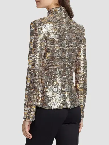 Rosetta Getty Women's Bauhuas Mesh Sequined Top | Thumbnail 5 Rosetta Getty Women's Bauhuas Mesh Sequined Top | Thumbnail 5
