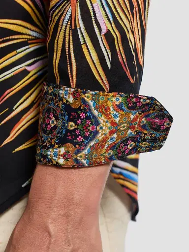 Robert Graham Men's Acai Printed Cotton Button-Front Shirt | Thumbnail 5 Robert Graham Men's Acai Printed Cotton Button-Front Shirt | Thumbnail 5