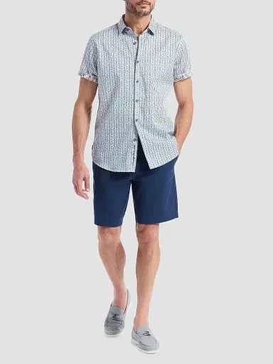 Robert Graham Men's Napier Printed Short-Sleeve Stretch-Cotton Shirt | Thumbnail 2 Robert Graham Men's Napier Printed Short-Sleeve Stretch-Cotton Shirt | Thumbnail 2