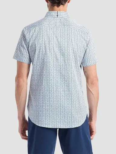 Robert Graham Men's Napier Printed Short-Sleeve Stretch-Cotton Shirt | Thumbnail 5 Robert Graham Men's Napier Printed Short-Sleeve Stretch-Cotton Shirt | Thumbnail 5