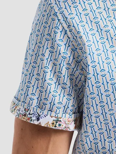 Robert Graham Men's Napier Printed Short-Sleeve Stretch-Cotton Shirt | Thumbnail 6 Robert Graham Men's Napier Printed Short-Sleeve Stretch-Cotton Shirt | Thumbnail 6
