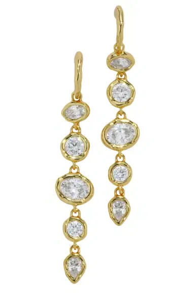 ALEXIS BITTAR Cubic Zirconia Asterales Linked Hoop Drop Earrings | Thumbnail 1 ALEXIS BITTAR Cubic Zirconia Asterales Linked Hoop Drop Earrings | Thumbnail 1