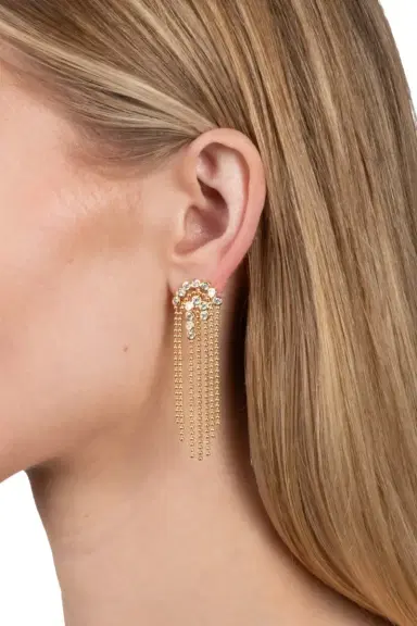 ALEXIS BITTAR Cubic Zirconia Asterales Bubble Fringe Chandelier Earrings | Thumbnail 2 ALEXIS BITTAR Cubic Zirconia Asterales Bubble Fringe Chandelier Earrings | Thumbnail 2