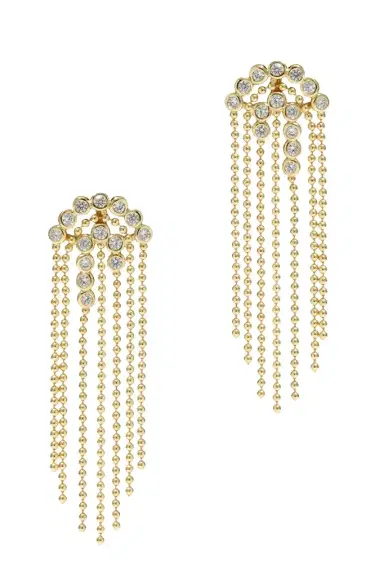 ALEXIS BITTAR Cubic Zirconia Asterales Bubble Fringe Chandelier Earrings | Thumbnail 1 ALEXIS BITTAR Cubic Zirconia Asterales Bubble Fringe Chandelier Earrings | Thumbnail 1