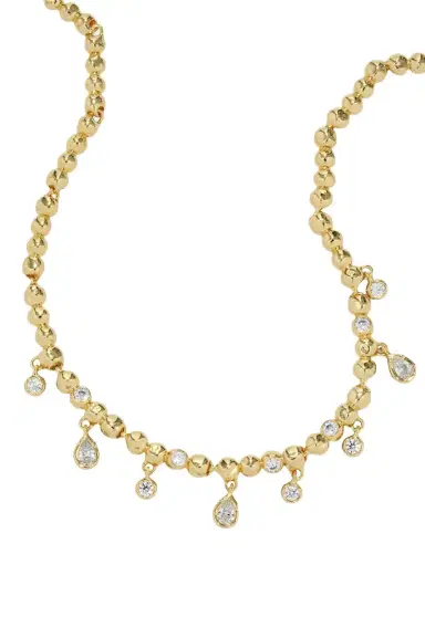 ALEXIS BITTAR Cubic Zirconia Asterales Charm Ball Chain Necklace | Thumbnail 1 ALEXIS BITTAR Cubic Zirconia Asterales Charm Ball Chain Necklace | Thumbnail 1