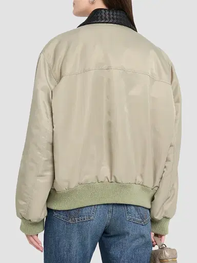 Bottega Veneta Women's Intercciato Leather Collar Jacket | Thumbnail 3 Bottega Veneta Women's Intercciato Leather Collar Jacket | Thumbnail 3