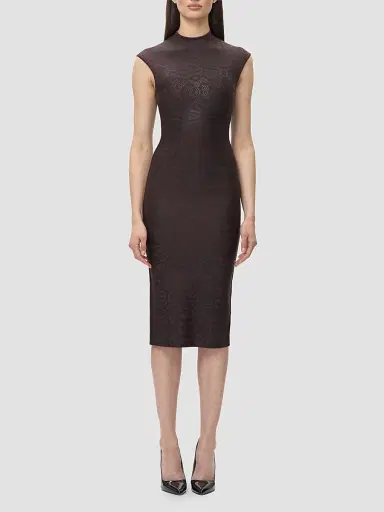 Hervé Léger Women's Anita Printed Sheath Midi Dress | Thumbnail 4 Hervé Léger Women's Anita Printed Sheath Midi Dress | Thumbnail 4