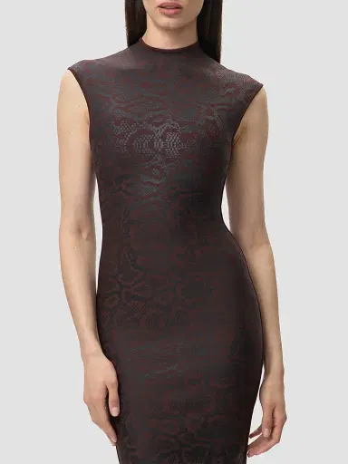 Hervé Léger Women's Anita Printed Sheath Midi Dress | Thumbnail 5 Hervé Léger Women's Anita Printed Sheath Midi Dress | Thumbnail 5