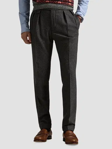 Polo Ralph Lauren Men's Pleated Wool Flannel Trousers | Thumbnail 4 Polo Ralph Lauren Men's Pleated Wool Flannel Trousers | Thumbnail 4