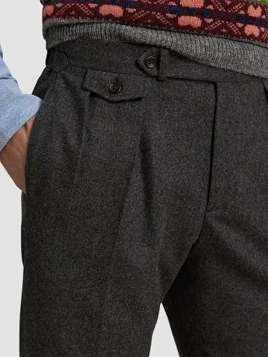 Polo Ralph Lauren Men's Pleated Wool Flannel Trousers | Thumbnail 5 Polo Ralph Lauren Men's Pleated Wool Flannel Trousers | Thumbnail 5