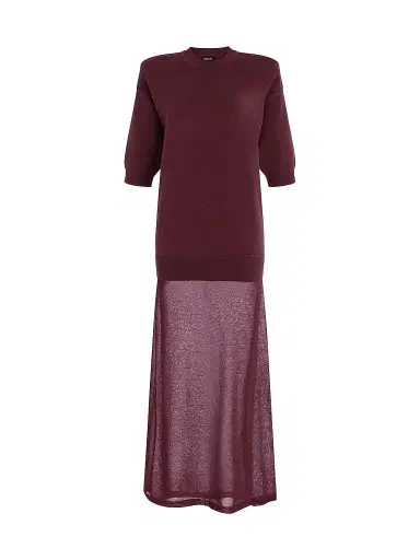 SEROYA Women's Arwen Mixed-Media Maxi Dress | Thumbnail 1 SEROYA Women's Arwen Mixed-Media Maxi Dress | Thumbnail 1
