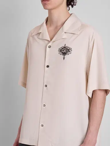 AMIRI Men's Lasso Logo-Embroidered Camp Shirt | Thumbnail 5 AMIRI Men's Lasso Logo-Embroidered Camp Shirt | Thumbnail 5