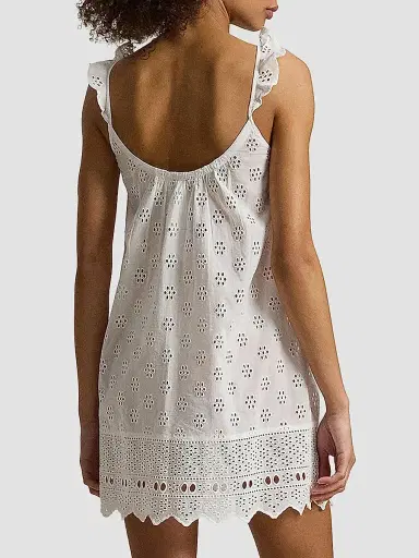 Polo Ralph Lauren Women's Cotton Eyelet Cami Sleep Dress | Thumbnail 3 Polo Ralph Lauren Women's Cotton Eyelet Cami Sleep Dress | Thumbnail 3