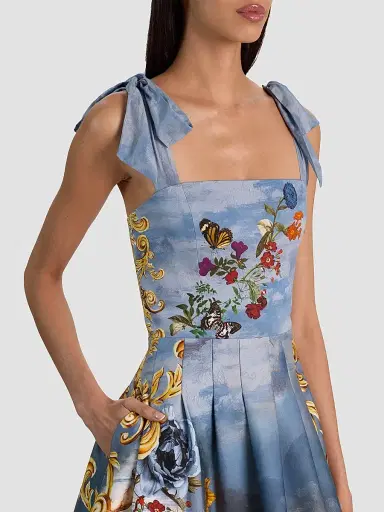 Alice + Olivia Women's Alpine Dawn Floral A-Line Maxi Dress | Thumbnail 4 Alice + Olivia Women's Alpine Dawn Floral A-Line Maxi Dress | Thumbnail 4