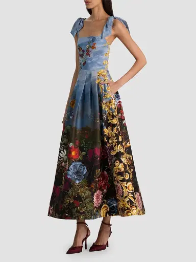 Alice + Olivia Women's Alpine Dawn Floral A-Line Maxi Dress | Thumbnail 6 Alice + Olivia Women's Alpine Dawn Floral A-Line Maxi Dress | Thumbnail 6