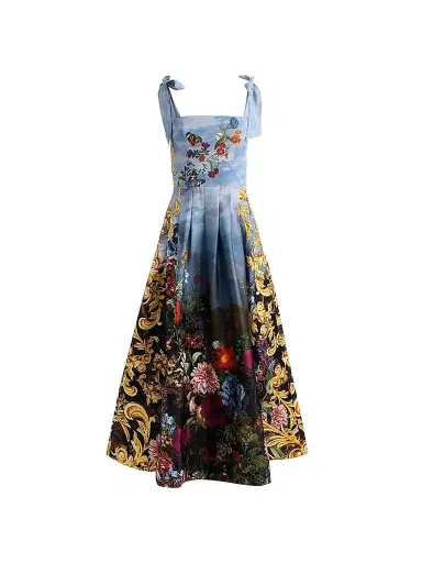 Alice + Olivia Women's Alpine Dawn Floral A-Line Maxi Dress | Thumbnail 1 Alice + Olivia Women's Alpine Dawn Floral A-Line Maxi Dress | Thumbnail 1