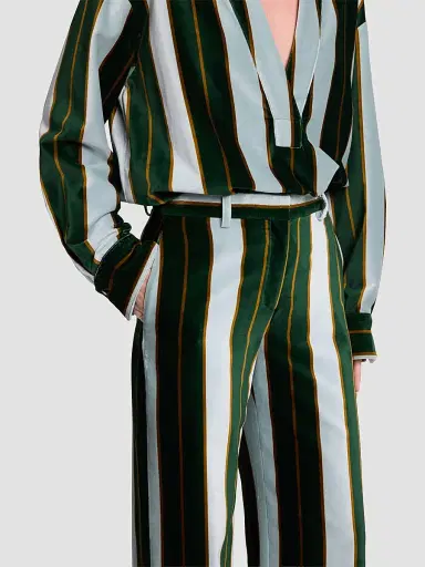 TWP Women's Isla Striped Cotton Wide-Leg Pants | Thumbnail 5 TWP Women's Isla Striped Cotton Wide-Leg Pants | Thumbnail 5
