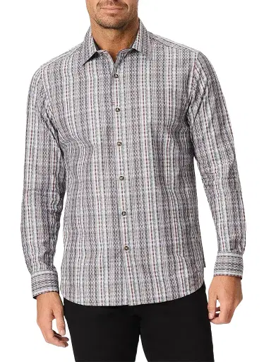 Robert Graham Men's Elroy Cotton-Blend Button-Front Shirt | Thumbnail 1 Robert Graham Men's Elroy Cotton-Blend Button-Front Shirt | Thumbnail 1