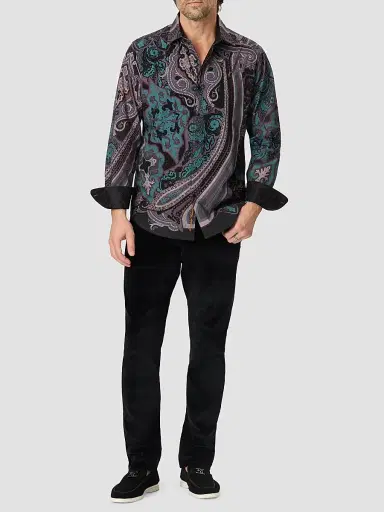 Robert Graham Men's Beaded Paisley Woven Shirt | Thumbnail 2 Robert Graham Men's Beaded Paisley Woven Shirt | Thumbnail 2