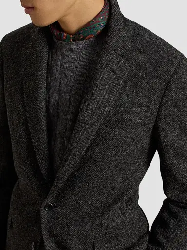 Polo Ralph Lauren Men's Herringbone Tailored-Fit Sport Jacket | Thumbnail 4 Polo Ralph Lauren Men's Herringbone Tailored-Fit Sport Jacket | Thumbnail 4