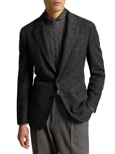Polo Ralph Lauren Men's Herringbone Tailored-Fit Sport Jacket | Thumbnail 1 Polo Ralph Lauren Men's Herringbone Tailored-Fit Sport Jacket | Thumbnail 1