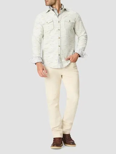 Robert Graham Men's Burstead Heathered Overshirt | Thumbnail 2 Robert Graham Men's Burstead Heathered Overshirt | Thumbnail 2