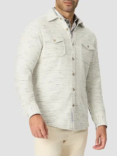Robert Graham Men's Burstead Heathered Overshirt | Thumbnail 4 Robert Graham Men's Burstead Heathered Overshirt | Thumbnail 4