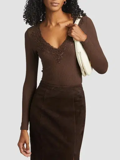 Cami NYC Women's Rooney Ribbed Lace-Trim Top | Thumbnail 3 Cami NYC Women's Rooney Ribbed Lace-Trim Top | Thumbnail 3