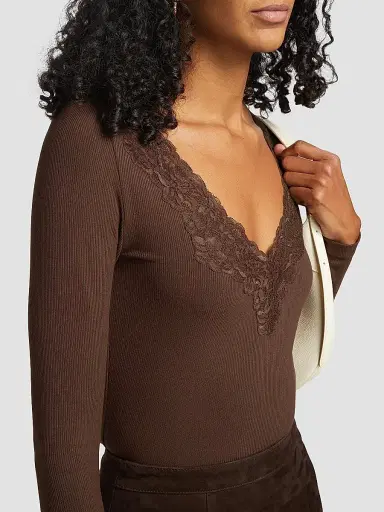 Cami NYC Women's Rooney Ribbed Lace-Trim Top | Thumbnail 6 Cami NYC Women's Rooney Ribbed Lace-Trim Top | Thumbnail 6