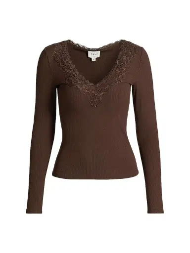 Cami NYC Women's Rooney Ribbed Lace-Trim Top | Thumbnail 1 Cami NYC Women's Rooney Ribbed Lace-Trim Top | Thumbnail 1