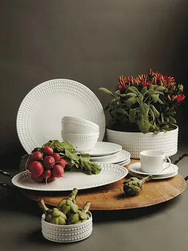 L'Objet Perlee White Serving Bowl | Thumbnail 2 L'Objet Perlee White Serving Bowl | Thumbnail 2