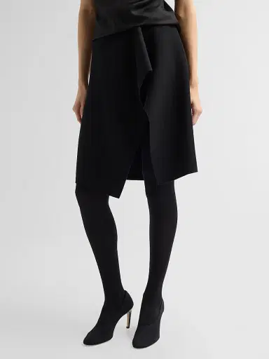 TOTEME Women's Scuba Slit Knee-Length Skirt | Thumbnail 4 TOTEME Women's Scuba Slit Knee-Length Skirt | Thumbnail 4