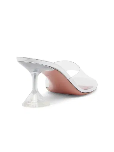 Amina Muaddi Women's Lupita 70MM Transparent Mules | Thumbnail 3 Amina Muaddi Women's Lupita 70MM Transparent Mules | Thumbnail 3