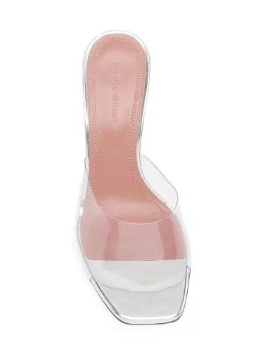 Amina Muaddi Women's Lupita 70MM Transparent Mules | Thumbnail 5 Amina Muaddi Women's Lupita 70MM Transparent Mules | Thumbnail 5