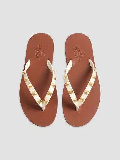 Valentino Women's Rockstud Calfskin 05MM Thong Sandals | Thumbnail 4 Valentino Women's Rockstud Calfskin 05MM Thong Sandals | Thumbnail 4