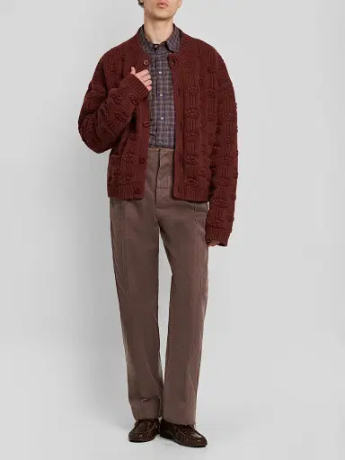 Marni Men's Fisherman Dot Wool-Cashmere Cardigan | Thumbnail 2 Marni Men's Fisherman Dot Wool-Cashmere Cardigan | Thumbnail 2