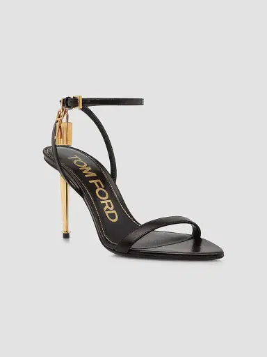 Tom Ford Women's Padlock 85 Leather Point-Toe Ankle-Strap Sandals | Thumbnail 2 Tom Ford Women's Padlock 85 Leather Point-Toe Ankle-Strap Sandals | Thumbnail 2