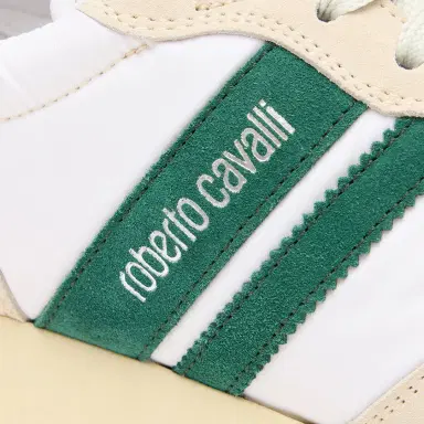 Roberto Cavalli White Running Shoes With Snake-Print Detail | Thumbnail 4 Roberto Cavalli White Running Shoes With Snake-Print Detail | Thumbnail 4