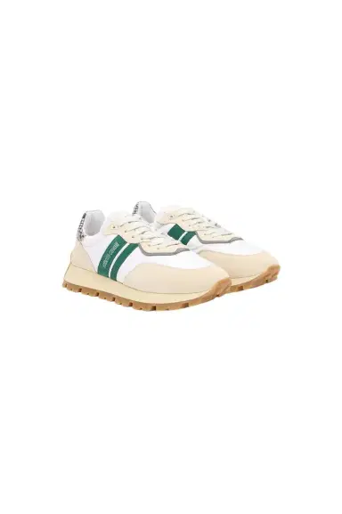 Roberto Cavalli White Running Shoes With Snake-Print Detail | Thumbnail 1 Roberto Cavalli White Running Shoes With Snake-Print Detail | Thumbnail 1