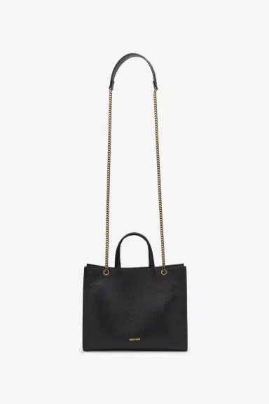 Roberto Cavalli Black Leather Monogram RC Shoulder Bag | Thumbnail 3 Roberto Cavalli Black Leather Monogram RC Shoulder Bag | Thumbnail 3