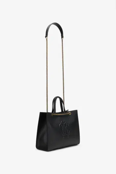 Roberto Cavalli Black Leather Monogram RC Shoulder Bag | Thumbnail 4 Roberto Cavalli Black Leather Monogram RC Shoulder Bag | Thumbnail 4