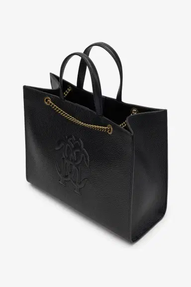 Roberto Cavalli Black Leather Monogram RC Shoulder Bag | Thumbnail 5 Roberto Cavalli Black Leather Monogram RC Shoulder Bag | Thumbnail 5