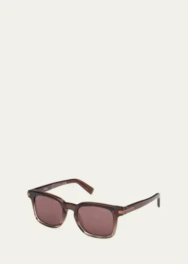 Zegna Men's Acetate Rectangle Sunglasses | Thumbnail 2 Zegna Men's Acetate Rectangle Sunglasses | Thumbnail 2