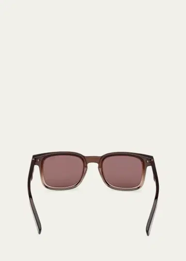 Zegna Men's Acetate Rectangle Sunglasses | Thumbnail 4 Zegna Men's Acetate Rectangle Sunglasses | Thumbnail 4