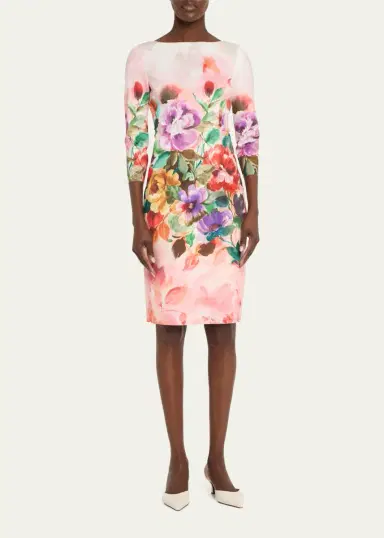 Rickie Freeman for Teri Jon Bodycon Floral-Print Scuba Dress | Thumbnail 2 Rickie Freeman for Teri Jon Bodycon Floral-Print Scuba Dress | Thumbnail 2