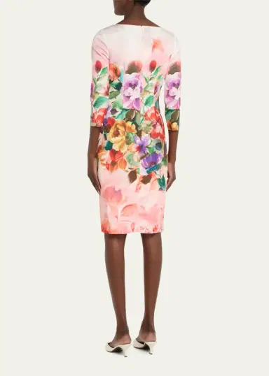 Rickie Freeman for Teri Jon Bodycon Floral-Print Scuba Dress | Thumbnail 3 Rickie Freeman for Teri Jon Bodycon Floral-Print Scuba Dress | Thumbnail 3