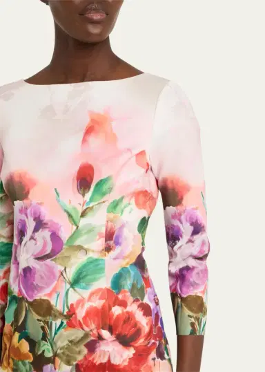Rickie Freeman for Teri Jon Bodycon Floral-Print Scuba Dress | Thumbnail 5 Rickie Freeman for Teri Jon Bodycon Floral-Print Scuba Dress | Thumbnail 5