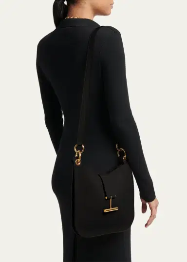 Tom Ford Tara Small Hobo Crossbody in Grained Leather | Thumbnail 2 Tom Ford Tara Small Hobo Crossbody in Grained Leather | Thumbnail 2