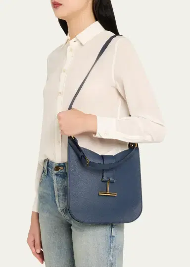Tom Ford Tara Small Hobo Crossbody in Grained Leather | Thumbnail 6 Tom Ford Tara Small Hobo Crossbody in Grained Leather | Thumbnail 6