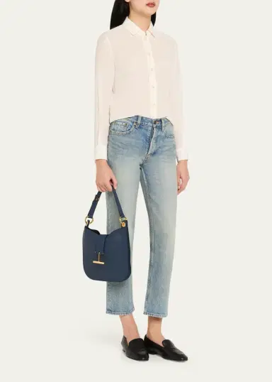 Tom Ford Tara Small Hobo Crossbody in Grained Leather | Thumbnail 9 Tom Ford Tara Small Hobo Crossbody in Grained Leather | Thumbnail 9